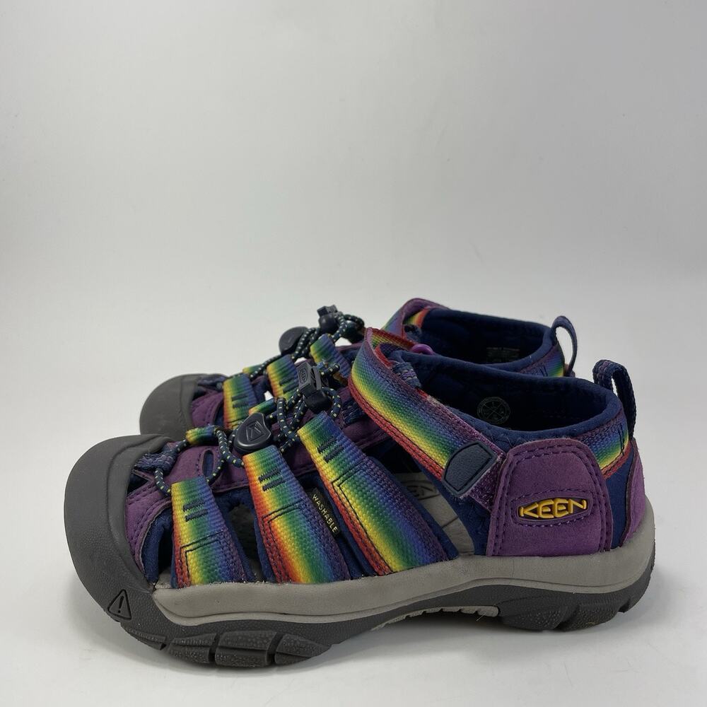 KEEN Newport H2 Kids Sandals Size 1 US Purple Rainbow Tie Dye Water Shoes - Picture 3 of 9